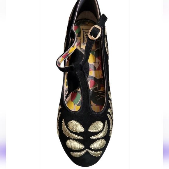 Miss L Fire Garland Stitched T-Straps - Picture 3 of 5